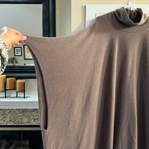 Soft Surroundings Wool, Angora, Cashmere Blend Cowl Neck Sweater Cape Size Large - Picture 3 of 6